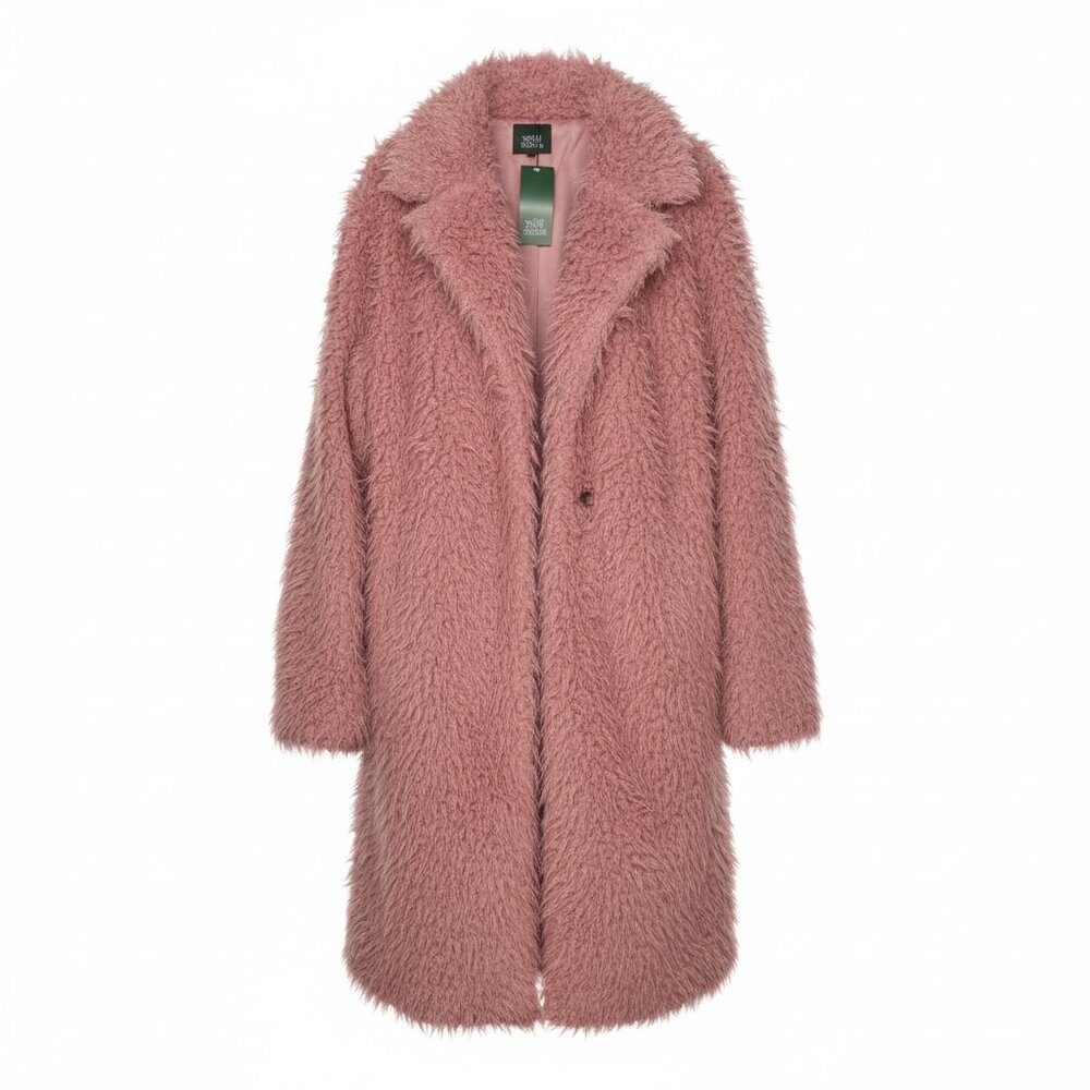 NWT Wild Fable Blush Pink Faux Fur Coat XXL – Oversized Cozy Jacket - Picture 4 of 9